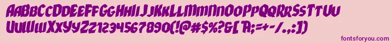 Xmasxpressrotal Font – Purple Fonts on Pink Background