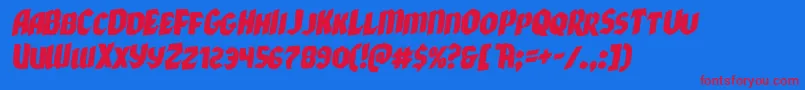 Xmasxpressrotal Font – Red Fonts on Blue Background