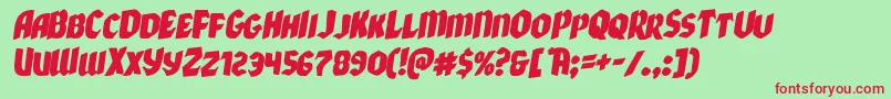 Xmasxpressrotal Font – Red Fonts on Green Background