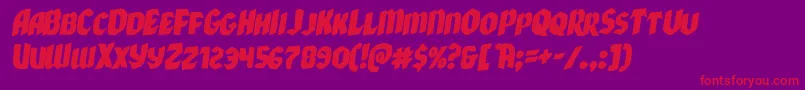 Xmasxpressrotal Font – Red Fonts on Purple Background