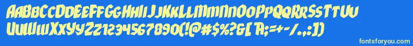 Xmasxpressrotal Font – Yellow Fonts on Blue Background