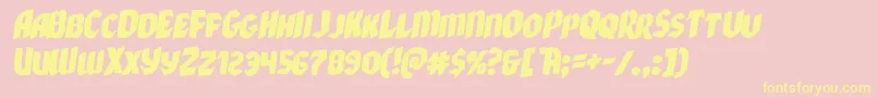 Xmasxpressrotal Font – Yellow Fonts on Pink Background