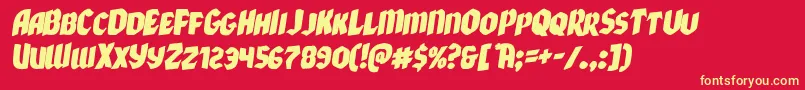 Xmasxpressrotal Font – Yellow Fonts on Red Background