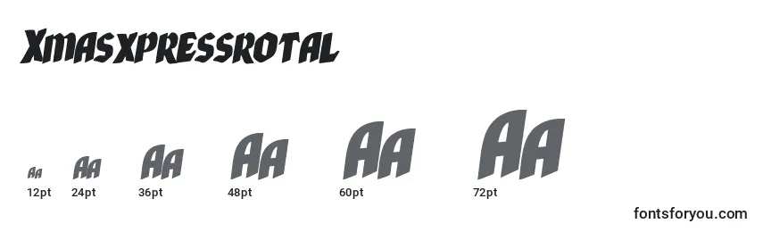 Размеры шрифта Xmasxpressrotal