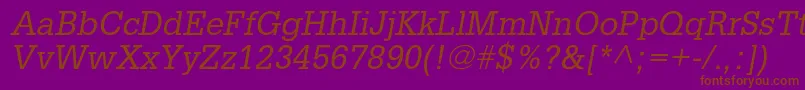 GlyphaltstdOblique Font – Brown Fonts on Purple Background