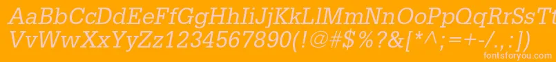 GlyphaltstdOblique Font – Pink Fonts on Orange Background