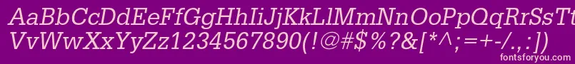 GlyphaltstdOblique Font – Pink Fonts on Purple Background