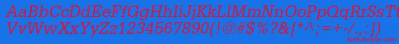 GlyphaltstdOblique Font – Red Fonts on Blue Background