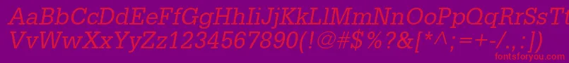 GlyphaltstdOblique Font – Red Fonts on Purple Background