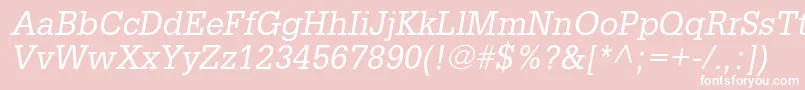 GlyphaltstdOblique Font – White Fonts on Pink Background