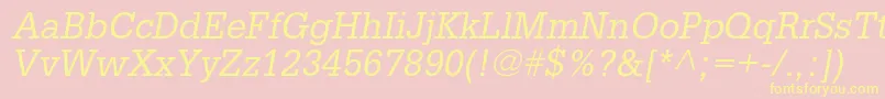 GlyphaltstdOblique Font – Yellow Fonts on Pink Background