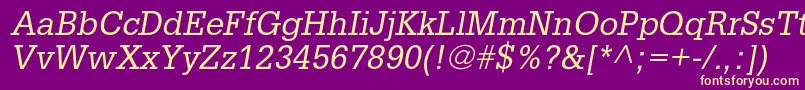 GlyphaltstdOblique Font – Yellow Fonts on Purple Background