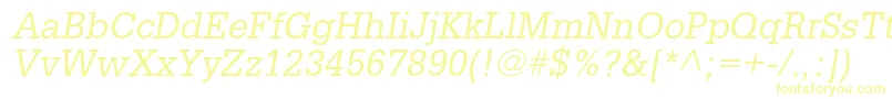 GlyphaltstdOblique Font – Yellow Fonts on White Background