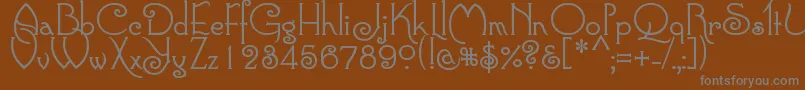 Шрифт ConnieRegular – серые шрифты на коричневом фоне