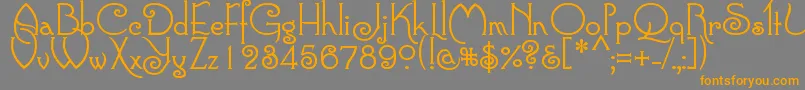 ConnieRegular Font – Orange Fonts on Gray Background