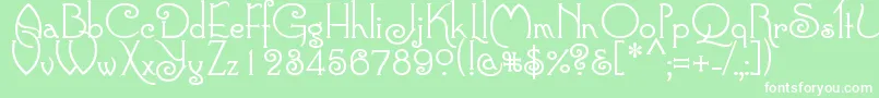 ConnieRegular Font – White Fonts on Green Background