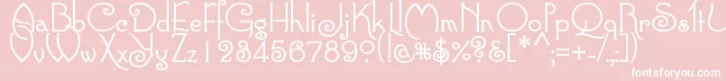 ConnieRegular Font – White Fonts on Pink Background