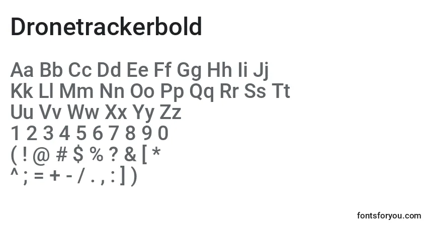 A fonte Dronetrackerbold – alfabeto, números, caracteres especiais