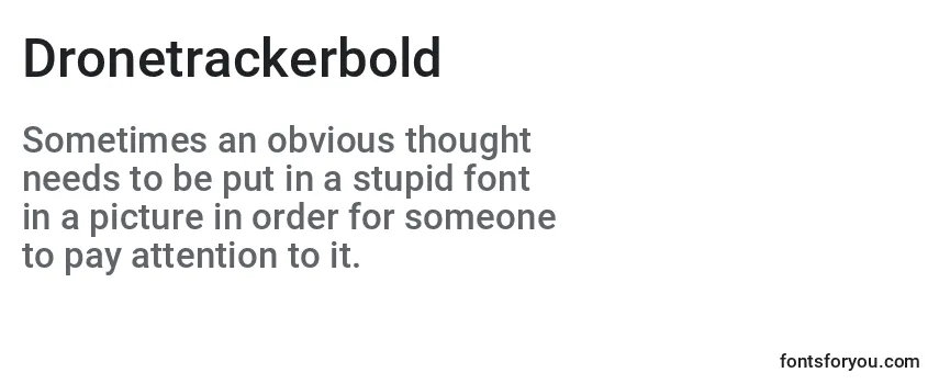 Review of the Dronetrackerbold Font