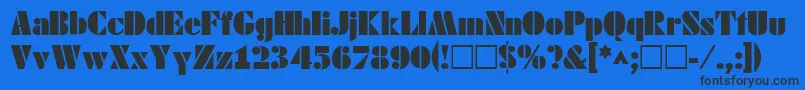 Шрифт DaytonRegular – чёрные шрифты на синем фоне