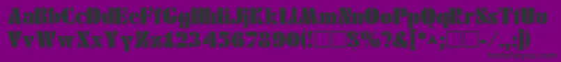 フォントDaytonRegular – 紫の背景に黒い文字