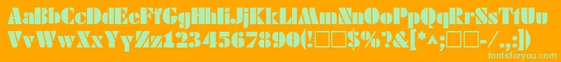 DaytonRegular Font – Green Fonts on Orange Background