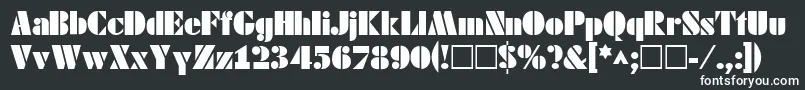 Шрифт DaytonRegular – белые шрифты на чёрном фоне