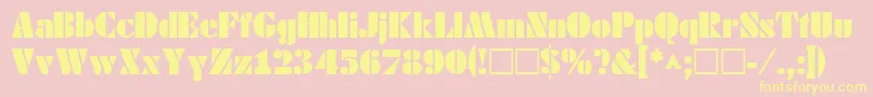 DaytonRegular Font – Yellow Fonts on Pink Background