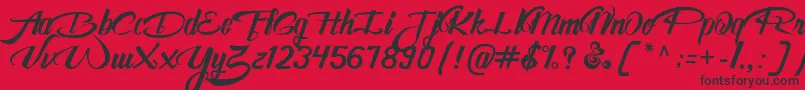 AwesomeFreeFont Font – Black Fonts on Red Background