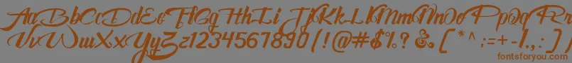AwesomeFreeFont Font – Brown Fonts on Gray Background