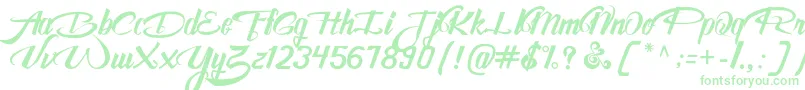 AwesomeFreeFont Font – Green Fonts on White Background