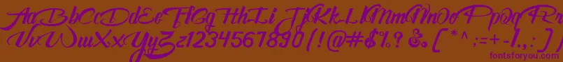 AwesomeFreeFont Font – Purple Fonts on Brown Background