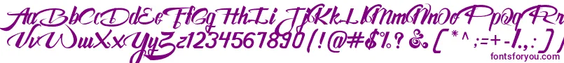 AwesomeFreeFont Font – Purple Fonts on White Background