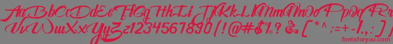 AwesomeFreeFont Font – Red Fonts on Gray Background