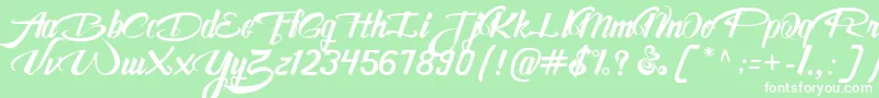 AwesomeFreeFont Font – White Fonts on Green Background