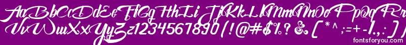 AwesomeFreeFont Font – White Fonts on Purple Background