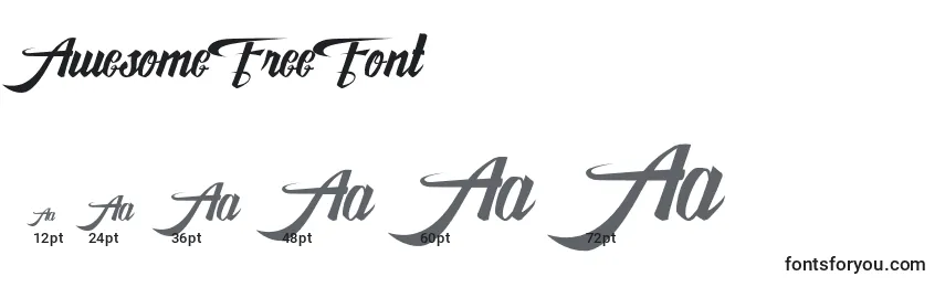 AwesomeFreeFont Font Sizes