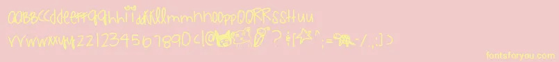 fuente Littleroxygem – Fuentes Amarillas Sobre Fondo Rosa