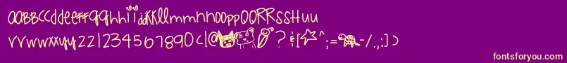 fuente Littleroxygem – Fuentes Amarillas Sobre Fondo Morado