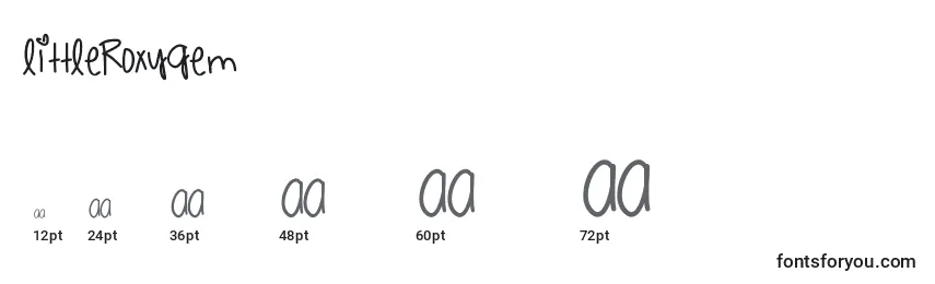 Littleroxygem Font Sizes