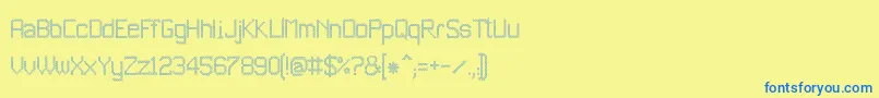 JdEstrellas Font – Blue Fonts on Yellow Background