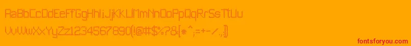 JdEstrellas Font – Red Fonts on Orange Background