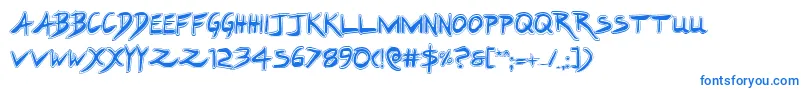 Hakturusacad Font – Blue Fonts on White Background