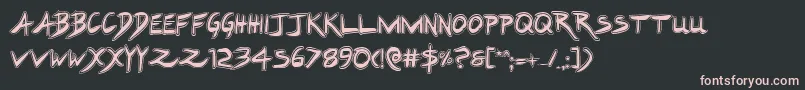 Hakturusacad Font – Pink Fonts on Black Background