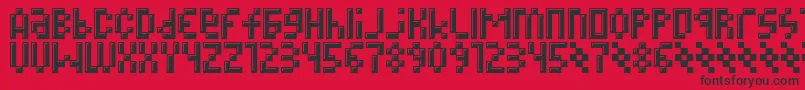 Megz Font – Black Fonts on Red Background