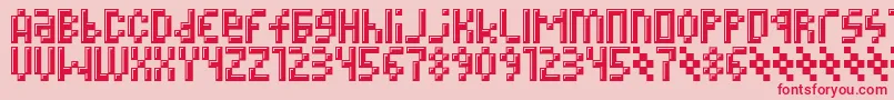 Megz Font – Red Fonts on Pink Background