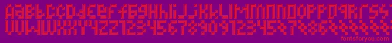 Megz Font – Red Fonts on Purple Background