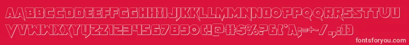 Fonte Pistoleer3D2 – fontes rosa em um fundo vermelho