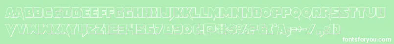 Pistoleer3D2 Font – White Fonts on Green Background