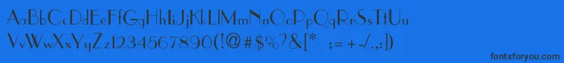 ParisianThin Font – Black Fonts on Blue Background